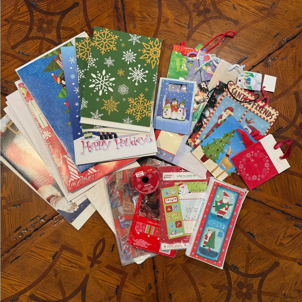 Box of Assorted Christmas Supplies